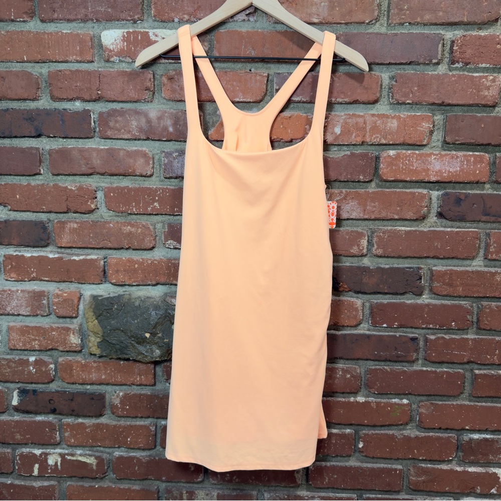 Free People Never Better Dress Women's XL‎ back Cutout One-Piece orange NWT